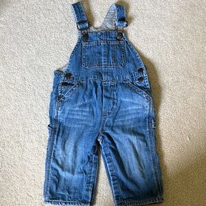 Baby gap lined denim overalls